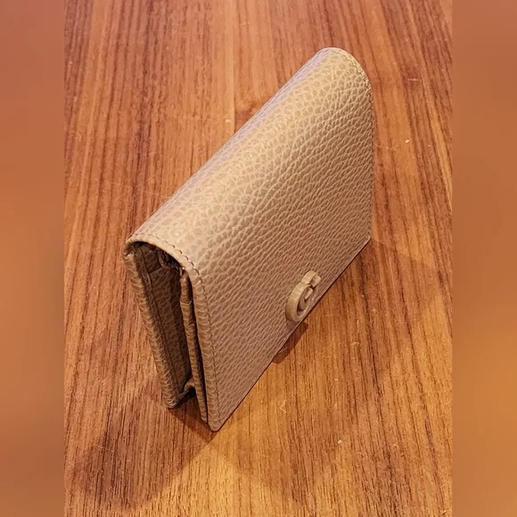 $540 Brand New Gucci Marmont GG Card Case Women's Leather Wallet Beige/Pink - Picture 7 of 8